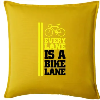 Polštář Every Lane Bike Lane - Polštář 50x50 - 50x50 - Pouze potah ( Žlutá )