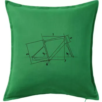 Polštář Cyclo nákres - Polštář 50x50 - 50x50 - Pouze potah ( Středně zelená )