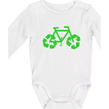 Kolo ekologie - Body kojenecké s dlouhým rukávem - Dlouhý r. 3-6 měs ( Bílá )
