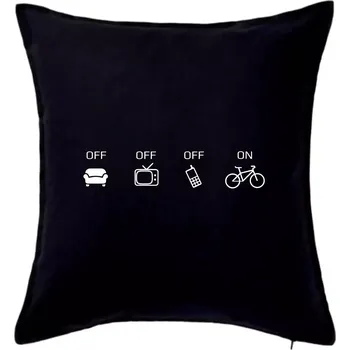 Polštář Zapni cyklorežim - Polštář 50x50 - 50x50 - Pouze potah ( Černá )