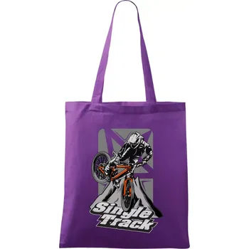 Single track trať - Taška bavlněná - 42 x 38 cm ( Fialová )