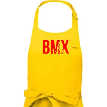 Kuchyňská zástěra BMX - Dámská zástěra na vaření - Univerzální velikost ( Žlutá )