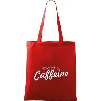 Nákupní taška Powered by Caffeine - Taška bavlněná - 42 x 38 cm ( Červená )