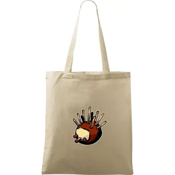 Nákupní taška Kaštanový ježeček - Taška bavlněná - 42 x 38 cm ( Naturální )