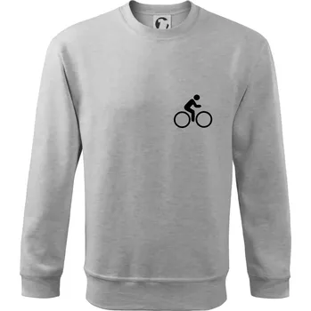 Chlapecké tričko Cyklistika logo prsa - Mikina Essential dětská - 146 cm/10 let ( Světlešedý Melír )