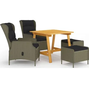 Zahradní nábytek 5dílný zahradní jídelní set hnědý Hnědá 3068730