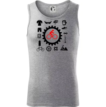 Vše pro cyklistiku - Tílko pánské Core - M ( Tmavě šedý melír )
