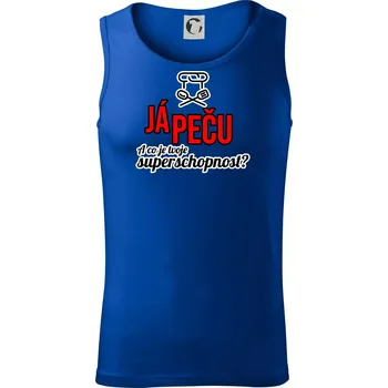 Já peču - tvoje superschopnost? rovný nápis - Tílko pánské Core - XL ( Královská modrá )