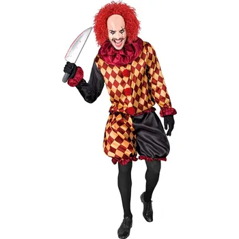 Karnevalový kostým Pánský halloweenský kostým hororový klaun - XXL