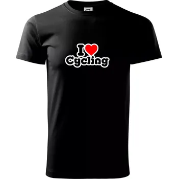 Pánské tričko I love cycling - Triko extra velké (5-8XL) - 7XL ( Černá )