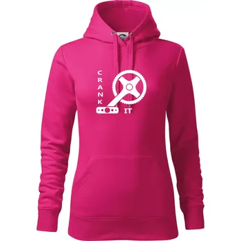 Dámská mikina Crank it - Mikina dámská Cape s kapucí - M ( Purpurová )