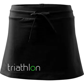 Dámská sukně Triathlon nápis - Sportovní sukně - two in one - S ( Černá )