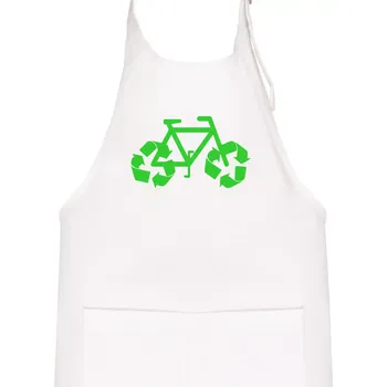 Kuchyňská zástěra Kolo ekologie - Dětská zástěra na vaření - Univerzální velikost ( Bílá )