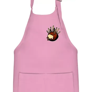 Kuchyňská zástěra Kaštanový ježeček - prso - Dětská zástěra na vaření - Univerzální velikost ( Růžová )