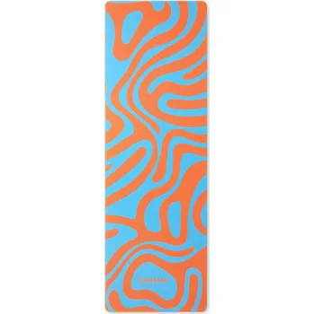 podložka na cvičení Podložka na jógu/fitness FORCEBAND Abstract Orange 4 mm orange/blue