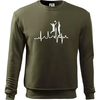 Pánská mikina EKG volejbalisti muži - Mikina Essential pánská - 2XL ( Military )