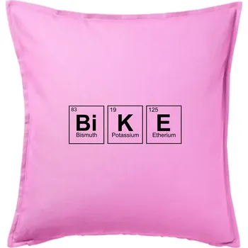 Polštář BiKE - periodická tabulka - Polštář 50x50 - 50x50 - Pouze potah ( Růžová )