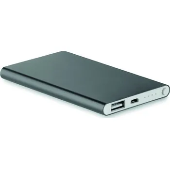 Powerbanka Hliníková power banka 4000 Mah Powerflat - Titanová