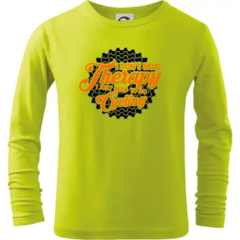 Chlapecké oblečení I don't need therapy cycling - Triko dětské Long Sleeve - 104-110cm / 3-4 roky ( Limetková )