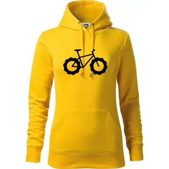 Dámská mikina Fatbike - Mikina dámská Cape s kapucí - 2XL ( Žlutá )