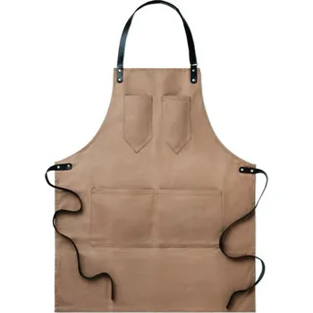 Kuchyňská zástěra Kožená zástěra Chef - Taupe