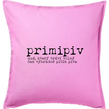 Polštář Čeština 2.0 - primipiv - Polštář 50x50 - 50x50 - Pouze potah ( Růžová )