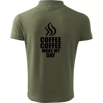 Pánská košile Coffee make my day - Polokošile pánská Pique Polo 203 - M ( Khaki )
