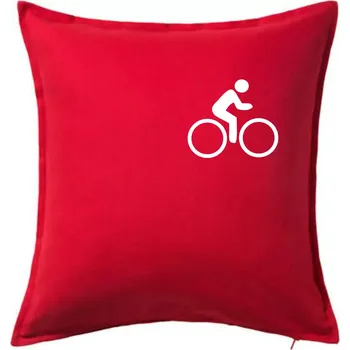 Polštář Mapa ČR + kolo na prsu - Polštář 50x50 - 50x50 - Pouze potah ( Červená )
