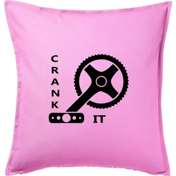 Polštář Crank it - Polštář 50x50 - 50x50 - Včetně výplně ( Růžová )
