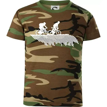 Chlapecké tričko Cyclo duo - Dětské maskáčové triko - 122 cm/6 let ( Hnědý maskáč )