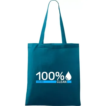 100% Clean - Taška bavlněná - 42 x 38 cm ( Petrolejová )