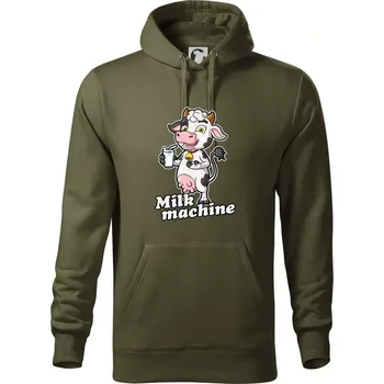 Pánská mikina Milk machine - Mikina pánská Cape s kapucí - 5XL ( Military )