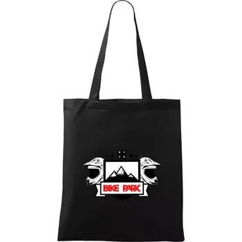 Nákupní taška Bike park helmy - Taška bavlněná - 42 x 38 cm ( Černá )
