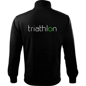 Pánská mikina Triathlon nápis - Mikina bez kapuce Adventure - S ( Černá )