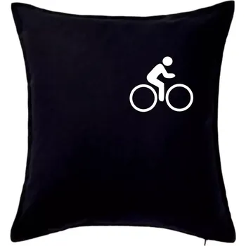 Polštář Mapa ČR + kolo na prsu - Polštář 50x50 - 50x50 - Pouze potah ( Černá )