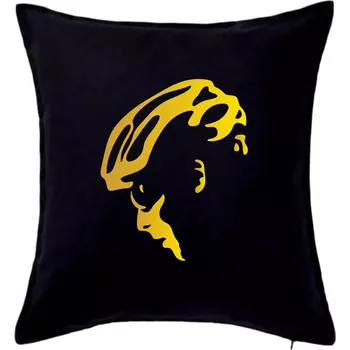 Polštář Hlava cyklista zlatá - Polštář 50x50 - 50x50 - Pouze potah ( Černá )