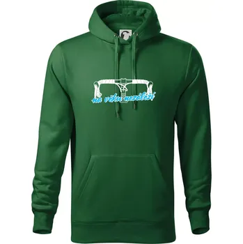 Pánská mikina Na věku nezáleží - Mikina pánská Cape s kapucí - 5XL ( Lahvově zelená )