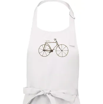 Kuchyňská zástěra Dřevěné kolo - Dámská zástěra na vaření - Univerzální velikost ( Bílá )