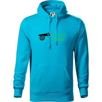 Pánská mikina Poctivý Truhlář - Mikina pánská Cape s kapucí - 4XL ( Světlý tyrkys )