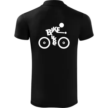 Pánská košile Bike nápis postava - Polokošile Victory sportovní (dresovina) - XL ( Černá )