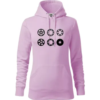 Dámská mikina Cyklo Převodníky - Mikina dámská Cape s kapucí - XS ( Orchid )