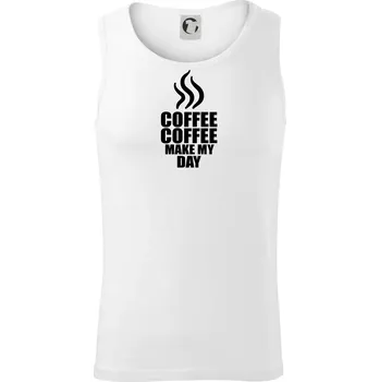 Coffee make my day - Tílko pánské Core - 2XL ( Bílá )