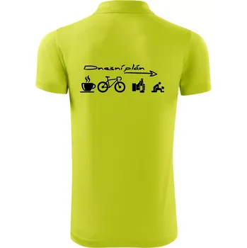Pánská košile Dnešní plán - Polokošile Victory sportovní (dresovina) - M ( Limetková )