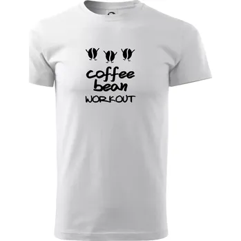 Pánské tričko Coffee bean workout - Triko extra velké (5-8XL) - 6XL ( Bílá )