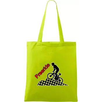 Freeride cyklista - Taška bavlněná - 42 x 38 cm ( Limetková )