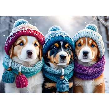 Puzzle Puzzle Pejci v zimě 300 dílků BLUEBIRD