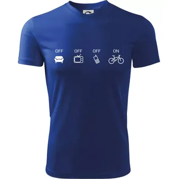 Chlapecké tričko Zapni cyklorežim - Dětské triko sportovní (dresovina) - 122 cm/6 let ( Královská modrá )