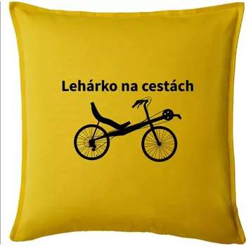 Polštář Lehárko na cestách - Polštář 50x50 - 50x50 - Pouze potah ( Žlutá )