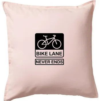 Polštář Bike lane - Polštář 50x50 - 50x50 - Pouze potah ( Světle růžová )
