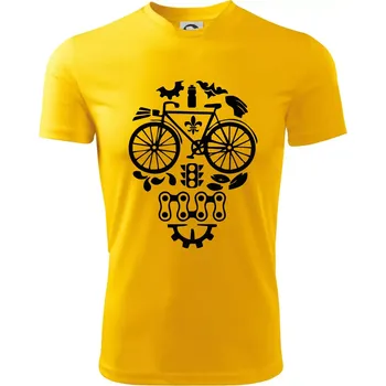 Bike lebka - Dětské triko sportovní (dresovina) - 134 cm/8 let ( Žlutá )